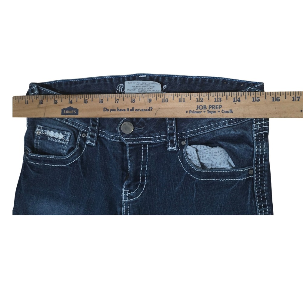 Red Camel Womens Blue Denim Jeans Rhinestone Embellished Pockets Bootcut Size 9‎ - Picture 3 of 12